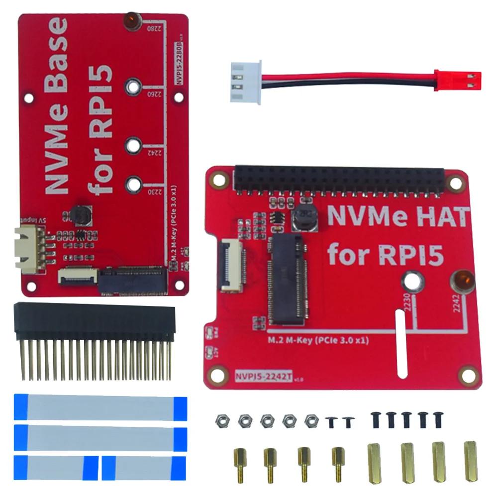 Raspberry Pi 5 PCIe ֺ , M.2  ͽټ  , M.2 M-Key 2230 2242 2260 2280 PCIe Gen3 SSD